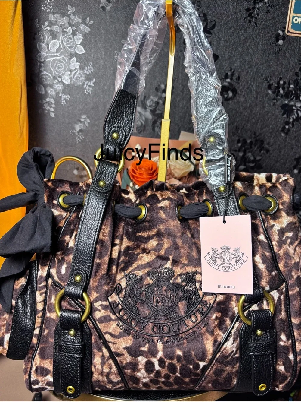 BRAND NEW RELEASE UK EXCLUSIVE LEOPARD JAVA ANIMAL JUICY COUTURE TOTE & DUST BAG